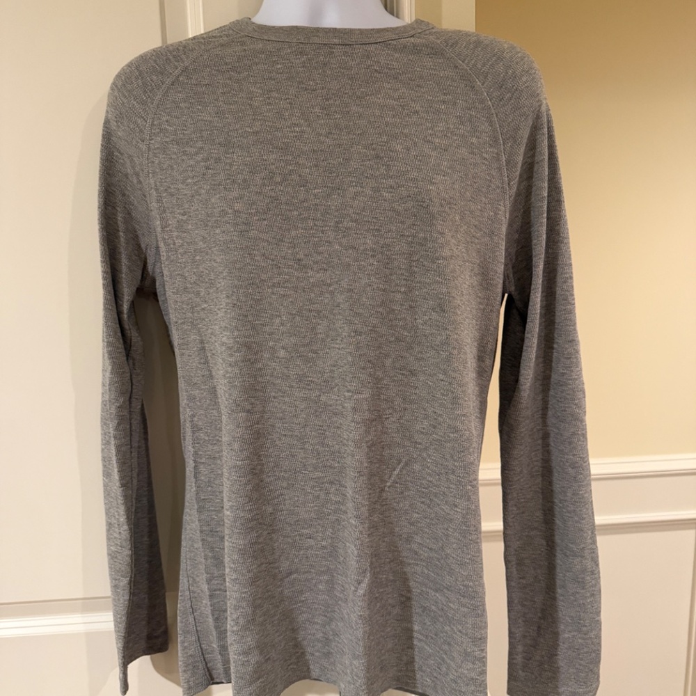 Billy Reid Mini Waffle Crew - Grey